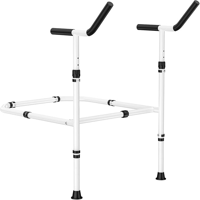 Stand Assist for Couch and Sofa with Support Legs, Height Width Adjustable Standing Aid for Elderly, Disabled, Patients and Seniors with Mobility Issues Portable Couch Handle for Chair (White)