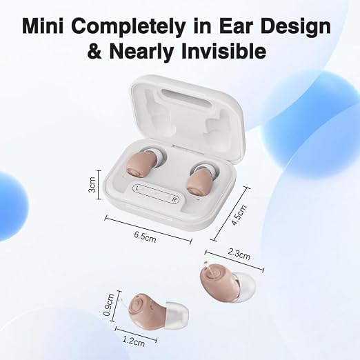 Hearing Aids for Seniors All-New Upgraded Dual-Layer Earpieces Pro 2.0, Rechargeable with Noise Cancelling, Rechargeable Portable Charging Case Hearing Aids, Volume Adjustment All-Day Comfort Crystal Clear Sound