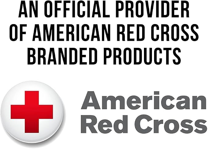 American Red Cross Officially Licensed Product, Deluxe Auto First Aid Kit, 138 Piece Emergency Medical Supplies to Treat Minor Injuries, Keep Warm, and Signal for Help