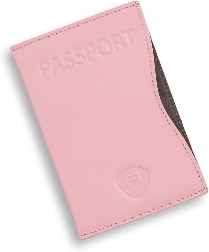 Alban RFID Passport Holder for Women & Men, Genuine Leather Passport Cover | RFID blocking design helps protect personal information while traveling, Slim genuine leather case for travel essentials