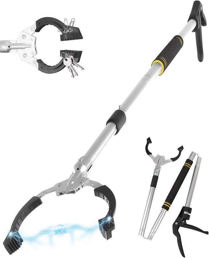 Grabber Reacher Tool, 53 Inch Trash Picker Upper Grabber Heavy Duty Aluminum Long Reach Trash Grabber Tool for Yard, Garden & Home (1PCS/53Inch)