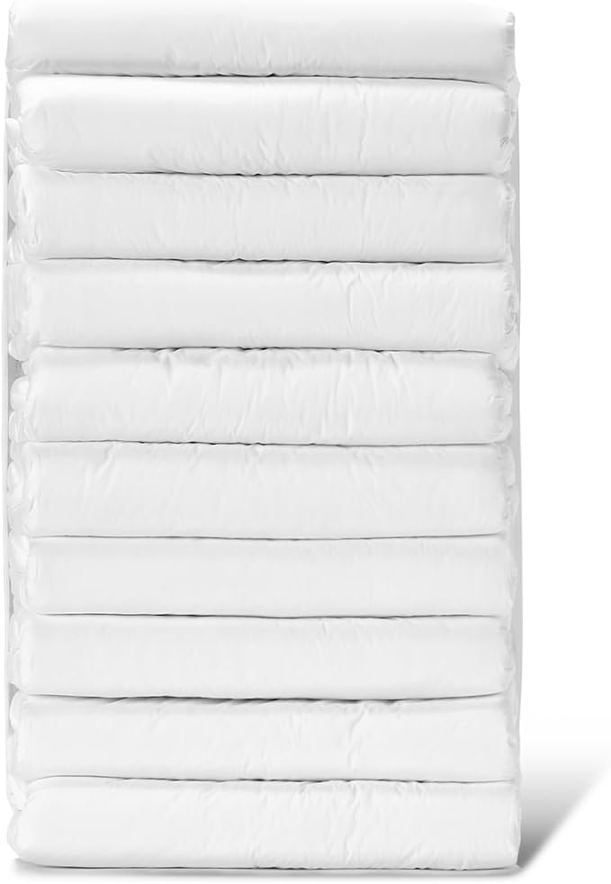 Littleforbig Adjustable Tapes Adult Diaper 10 Pieces - ABDry Ultra Absorbent Diapers 6500 mL White (Medium 28"-38")