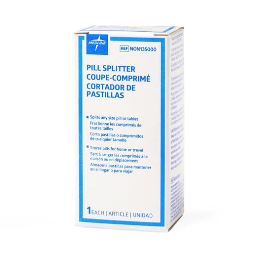 Medline Splitter, Pill, Blue, Custom for 1004470, Pack of 144