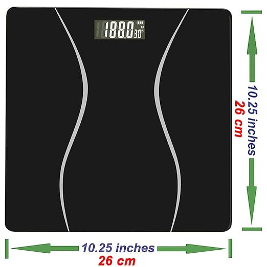 Scale for Body Weight, Digital Bathroom Scale, Weight Scales for People,Body Scale,Black,Max:400LB/180KG,2 Weighing Units: LB/KG