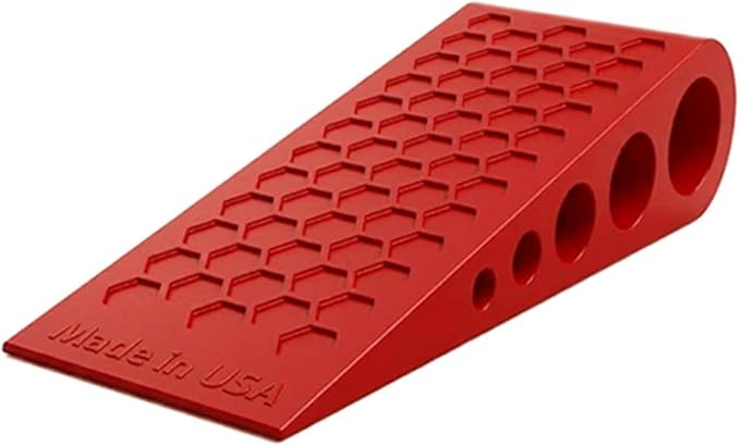 Door Stoppers Red for Bottom of Door Premium Floor Rubber Door Stop Wedge Made in USA Heavy Duty Honeycomb Design for Carpet, Tile, Ideal for Home, School, Commercial