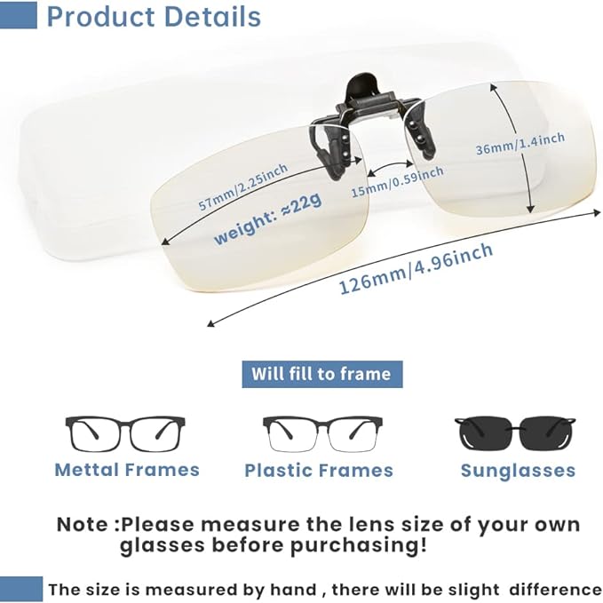 Reading Glasses Clip On and Flip Up Blue Light Blocking Magnifying Glasses Magnifiers Lenses Readers for Unisex (Transparent, 3.0)