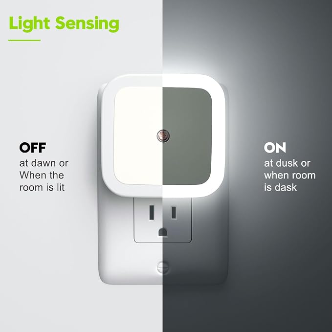 Sujeet Night Light, Night Lights Plug into Wall [4 Pack], Nightlight Led Night Light for Adults, Plug in Night Lights for Adults Bedroom Cool White