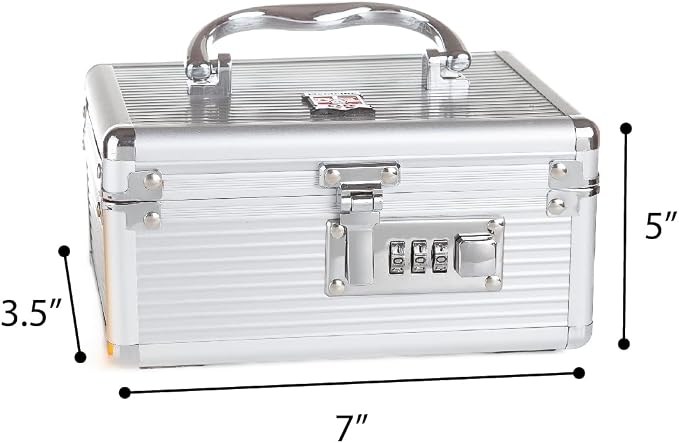MEDICINE RX SAFE Medication Carrying Case - Xtra Small/Silver