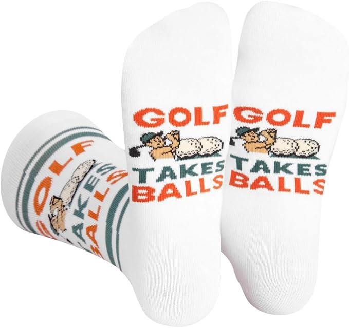 Lavley Funny Golf Socks - Fun gift for golfers - Unisex one size fits most - Great for birthdays or stocking stuffers