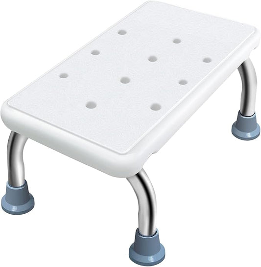 Aliseniors Step Stool for Adults with Non-Skid Platform and Rubber Feet, No Assembly 1 - Step Foot Stool for Kitchen, Toilet and high Bed, Holds up to 330 lbs