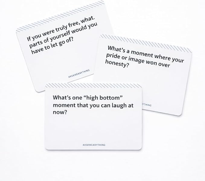 ASKMEANYTHING Recovery Card Game Step-by-Step Edition – Guided Sobriety & Addiction Recovery Cards for Step Work, Self-Reflection, and Group Therapy