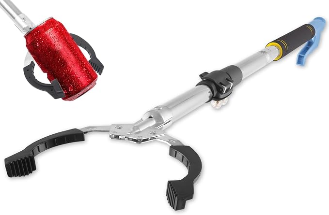 Trash Picker Upper Grabber Heavy Duty, 38" Grabber Reacher Tool Heavy Duty for Yard Work Trash Picker Outdoor Stainless Steel Metal Extra Long Foldable Sturdy and Durable (38 inches)