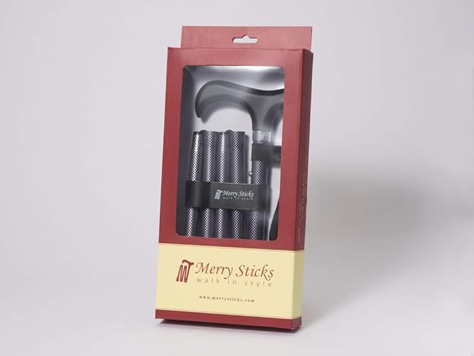 [Combo] Merry Sticks Lightweight Foldable Walking Canes for Women and Men, Adjustable & Collapsible Walking Stick for Seniors, Includes A Cane Bag & A Smart Reflective Cane Holder