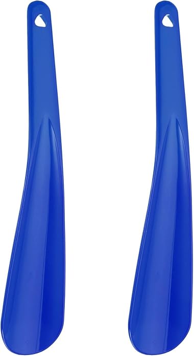 HARFINGTON Shoe Horn Plastic Straight Handle Shoe Helper Metal Shoehorns for Women Men Seniors Boots