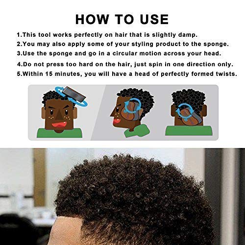 Hair Sponge for Curls, Small Holes Hair Sponges for Men Curls, Curling Sponge for Men Double-sided, Hair Sponges for Natural Hair Women, Twist Brush, Hair Twist Tool 1Pcs
