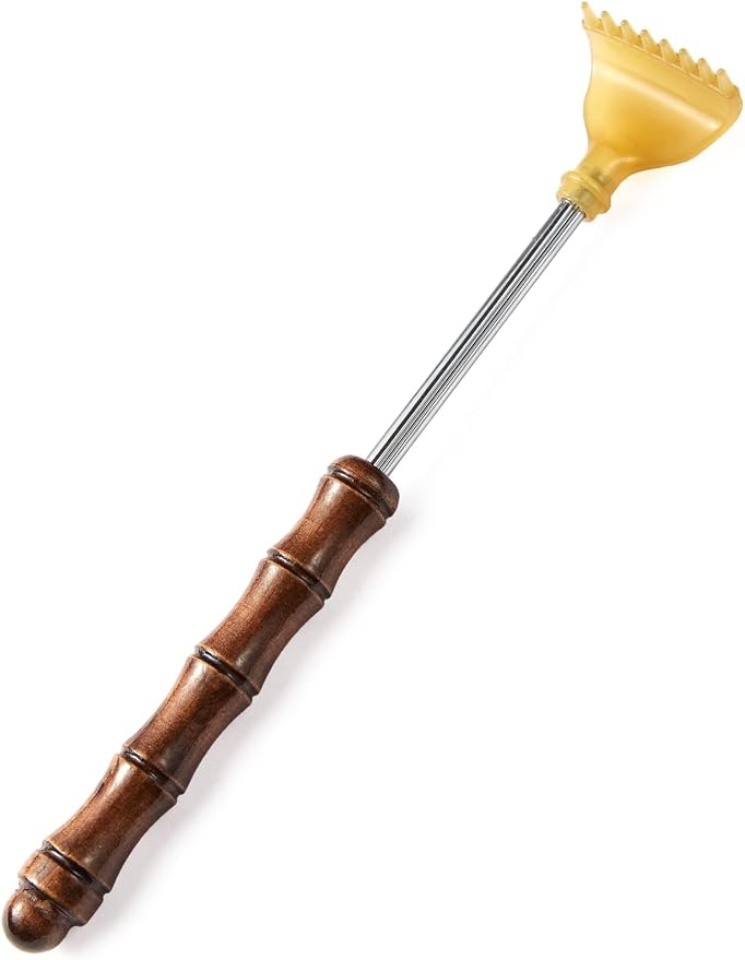 Back Scratcher Premium Scratcher for Back & Body,The Original Extendable Buffalo Horn Folding Body Scratcher for Adults/Men/Women.