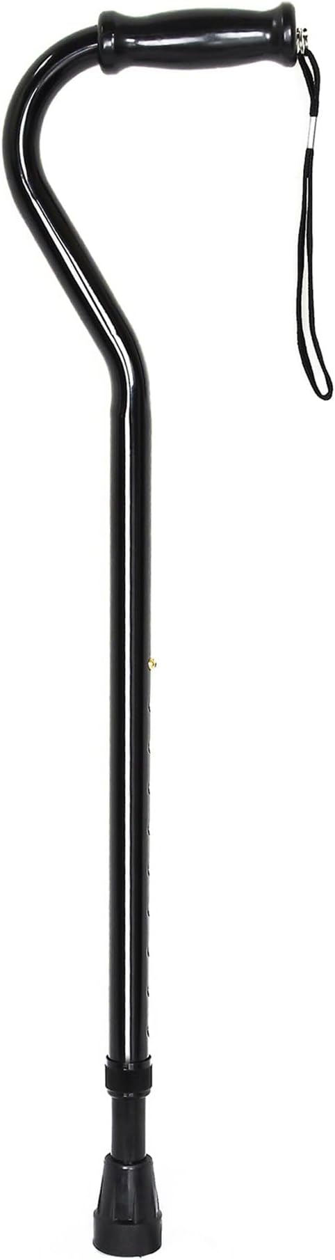 McKesson Offset Cane, Adjustable, Black, Steel, 29 3/4 in to 37 3/4 in, 500 lbs Weight Capacity, 1 Count