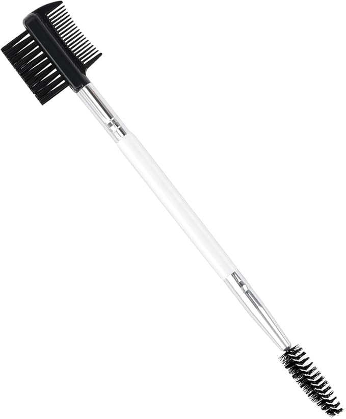 3 Head Eyebrow Eyelash Shaper Eyelash Comb Double Head Brush Makeup Grooming Tool cosmetic with 3 Different Spoolie Brushes for Separating Lashes, Eliminating Mascara Clumps, Grooming and Shaping Brow