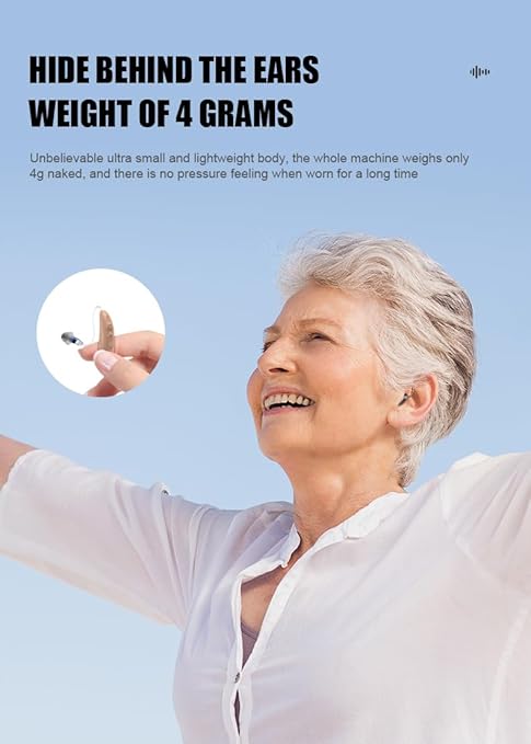 B501 Professional Hearing Aids for Severe Hearing Loss Seniors- 45dB Gain & 16-Channel Precision, Anti-Whistling Tech, 50H Battery with Charging Case, Self-Fitting Discreet Design