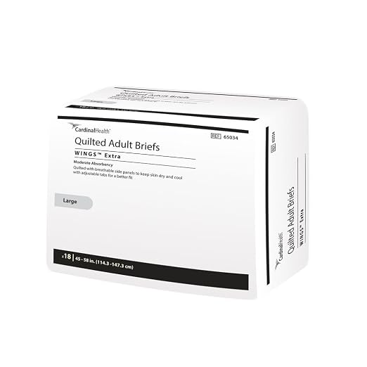 Cardinal Health™ Quilted Adult Briefs, Wings™ Extra, Moderate Absorbency, Beige, X-Large - Bag of 15