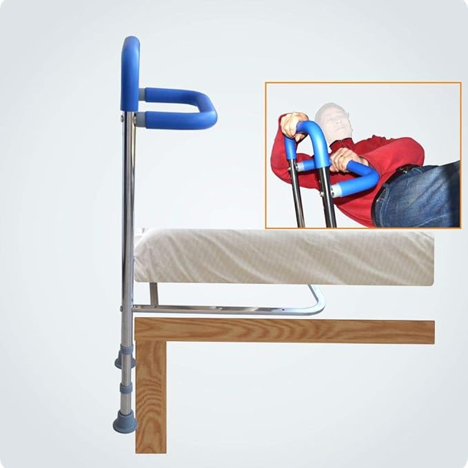 Elderly Assis Bedside Assistance Stainless Steel Bed Assist Rail Handle, Guard Grab Bar Bed Stability