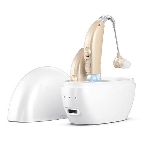 Hearing Aids Hearing Amplifiers for Seniors Rechargeable with Noise Cancelling Hearing Aid Loss Amplifier Seniors and Adults Charging Case Volume Control a2