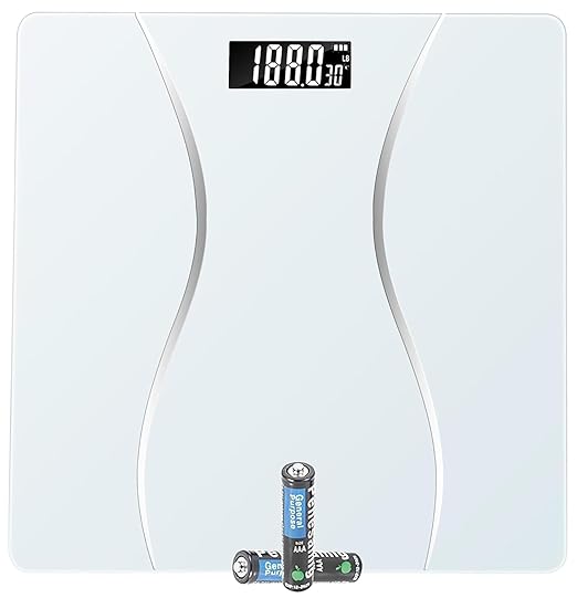 Scale for Body Weight, Digital Bathroom Scale, Weight Scales for People,Body Scale,White,Max:400LB/180KG,2 Weighing Units: LB/KG