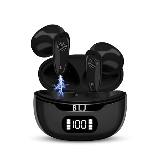 BLJ OTC Hearing Aids for Mild to Moderate Loss, Ergonomic Fit & Instant Use No App, 32-Channel DSP Noise-Cancelling & Feedback Suppression, Home/Office/Daily Use, Digital Display Case (Black)