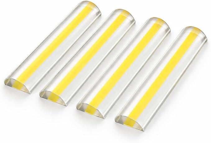 4Pack Acrylic Reading Line Magnifier, 6" Half-Round Bar | Crystal Clear, Lightweight, Distortion-Free, Ideal for Seniors, For Books, Documents & Newspapers