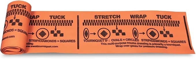 SWAT-T Tourniquet Orange by Safeguard Medical, Emergency First Aid Equipment for Massive Hemorrhage Control Made in The USA (Pack of 10)