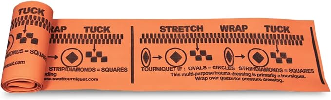 SWAT-T™ Tourniquet Orange by Safeguard Medical, Emergency First Aid Equipment for Massive Hemorrhage Control. Made in The USA
