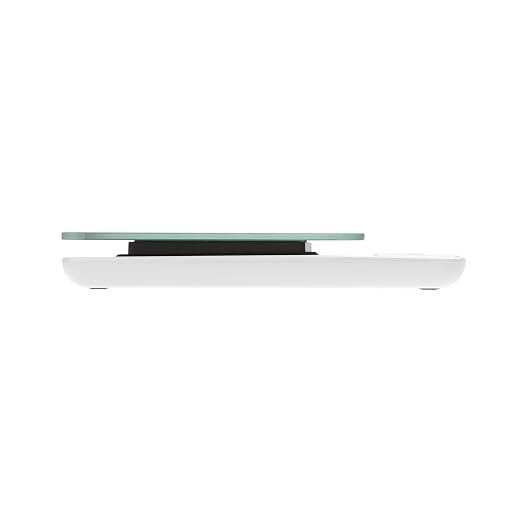 Taylor Glass Top Food Scale with Touch Controls, 11 lb Capacity, Sleek Silver Design, Accurate and Easy-to-Use Scale for Cooking and Baking