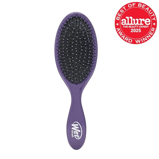 Wet Brush Original Detangler Hair Brush, Purple, For All Hair Textures | Ultra-Soft IntelliFlex Bristles Detangle Wet, Dry & Damaged Hair with Less Breakage, Pain-Free Detangling Brush