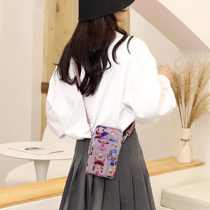 Small Crossbody Bag for Women - Mini Phone Purses with Crossbody Strap and Wallet - Nylon Arm Bag