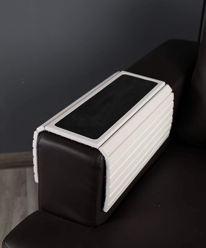 GEHE Couch Arm Tray Table, Flexible/Foldable Sofa Armrest Tray, Couch Armrest Table Cup Holder Great for Drinks Snacks Remote Control, Portable Side Table and Anti-Slip Bottom