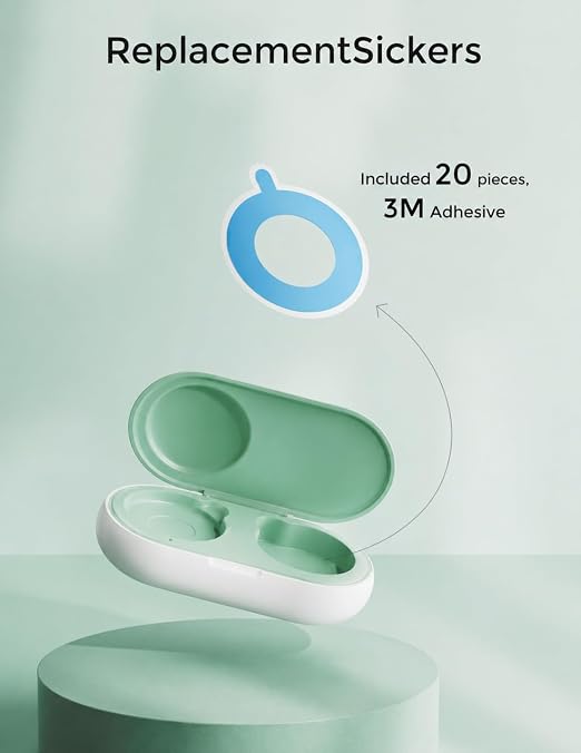 Momcozy Replacement Stickers for Momcozy Wearable Digital Thermometer,20 Count,Single-Use,Skin-Friendly