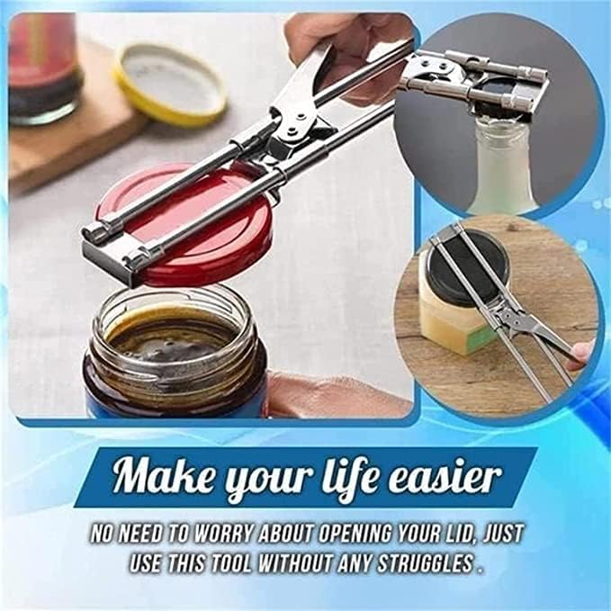 (2pcs) Master Opener Adjustable Jar & Bottle Opener, Adjustable Multifunctional Stainless Steel Can Opener Jar Lid Gripper, Manual Jar Bottle Opener Kitchen Accessories