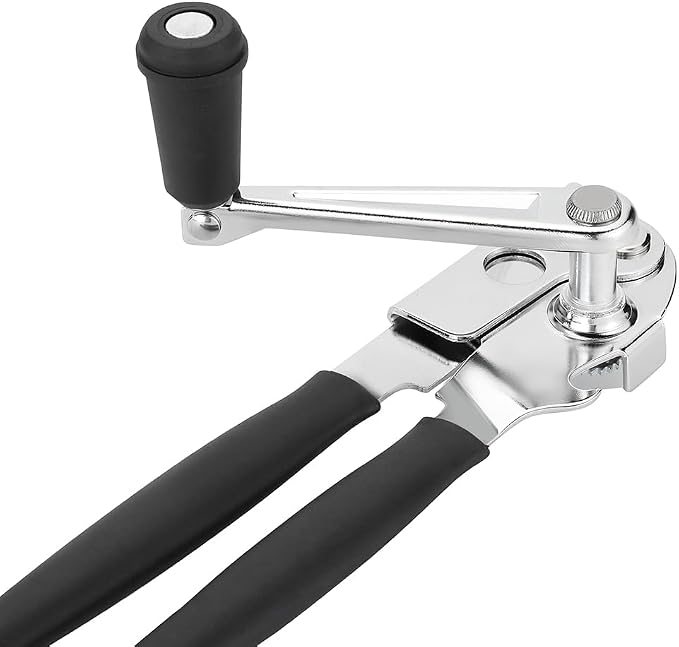 Manual Can Opener,Heavy Duty Easy Ergonomic Crank for Seniors & Arthritis | Commercial Stainless Steel,Smooth Edge,Easy to Use,Long handle,Works Quickly,for Restaurants & Home Kitchens