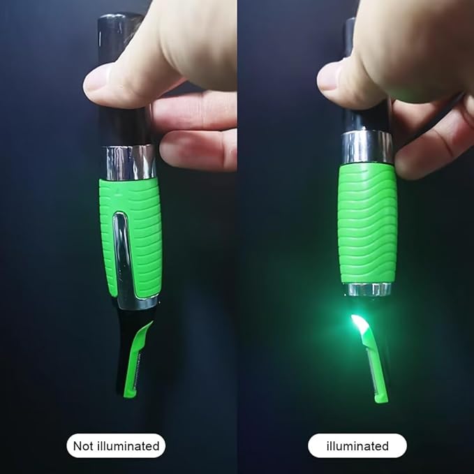 Men Nose Ear Face Neck Eyebrow Hair Mustache Beard Trimmer Shaver Clipper PE-Green