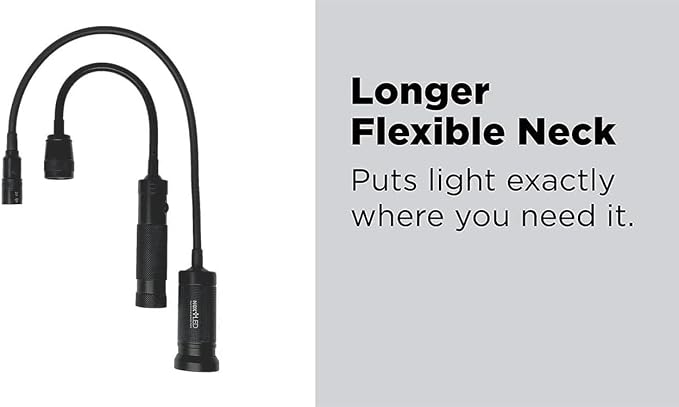 NT-7647 20-Inch Gooseneck Flashlight with Magnetic Base, Cree LED, Zoomable Lens, IP54 Rating Waterproof. Flexible LED Light, Work Bench, Auto Repair, Grill Light, Inspection