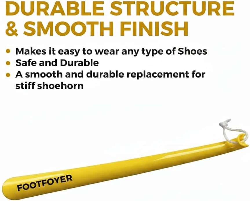 Long shoehorn that is comfortable to wear and has a handle is ideal for both men and women