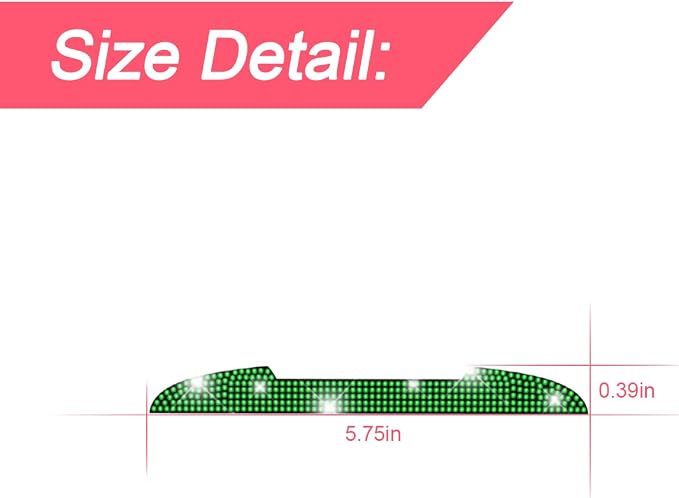 4PCS Bling Car Door Handle Scratch Protector, Green | 5.75x0.39 Inch, Universal fit, side panels/mirror edges, stainless steel, rhinestones, adhesive backing, exterior accessories