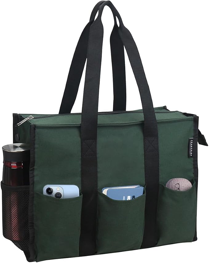 ABAMERICA Nurse Bags for Work Nursing Bag Multiple Pockets Waterproof Organizing Zip Top Clinical Bag for Nursing Students