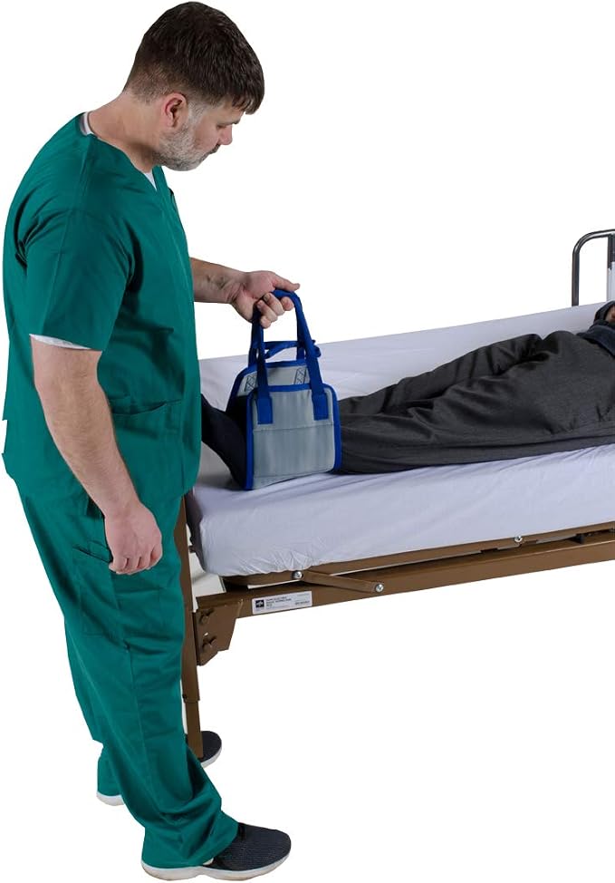 Patient Aid Transfer Sling - Moving Assist Hoist Gait Belt Harness Device with Heavy Duty 400lb Weight Capacity, Padded Handles, Extended Length & Width - 8" x 23.5", Slip-Proof Lining