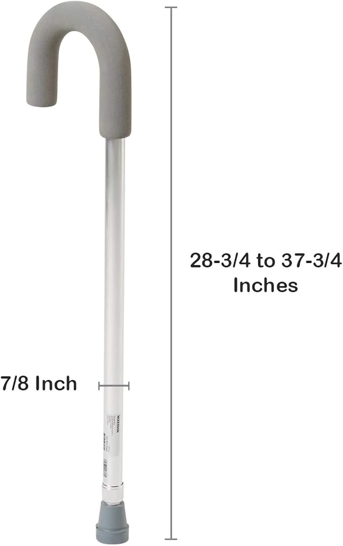 McKesson Aluminum Round Handle Cane 28.75" to 37.75" H