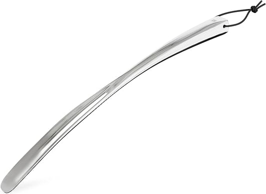 Umbra Shoehorn Premium Silver Long-Handled Metal 18 Inch Horn Stick for Men, Women, Kids, Boots Stainless Steel Heavy-Duty Shoes Remover, Aluminum, 0.4 x 0.4 x 0.4