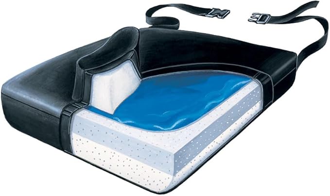 Skil-Care Slide-Guard 20" Foam Vinyl Cushion, 20" W x 16" D x 2" H - Extra Wide Soft Foundation, Low-Shear Vinyl, 751269