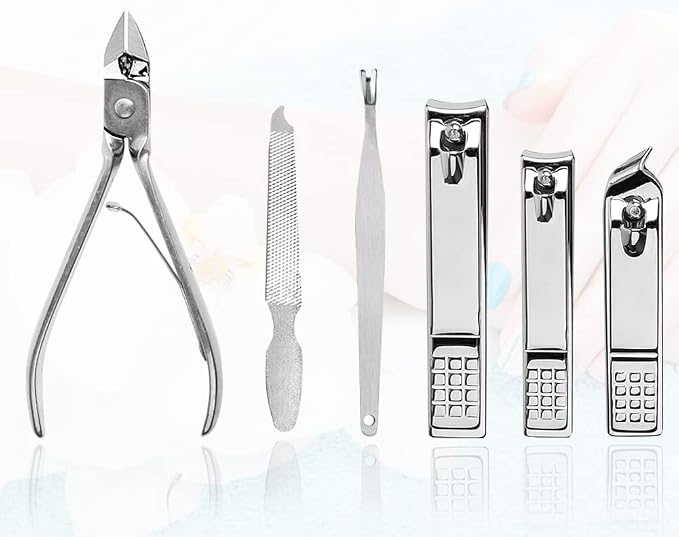 Nail Clippers Set 18 Pieces Stainless Steel Manicure Kit, Professional Grooming Kits, Nail Care Tools with Luxurious Travel Case