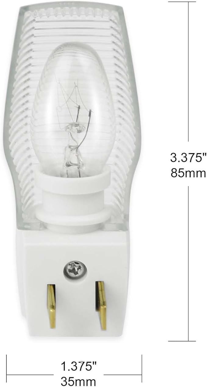 OSKOS 6 Pack Plug in Night Light with Manual On/Off Switch, 7W Incandescent Bulb Included, ETL Listed