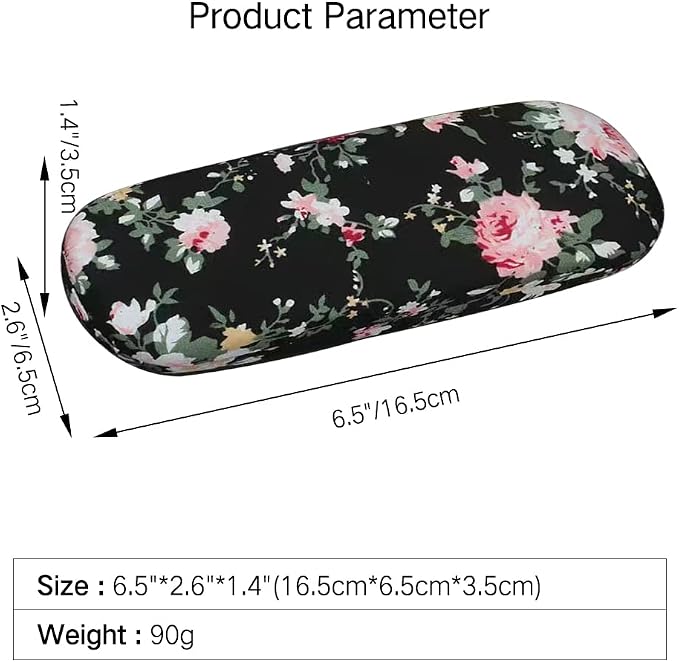 PERFECTSIGHT Hard Shell Eyeglasses Case, Kawaii Protective Glasses Case for Kids, Cute Eyeglass Case for Women Men Girls